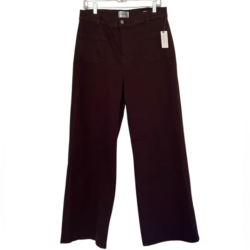 Frame Brown Le Slim Palazzo Wide Leg High Rise Pants NWT W32